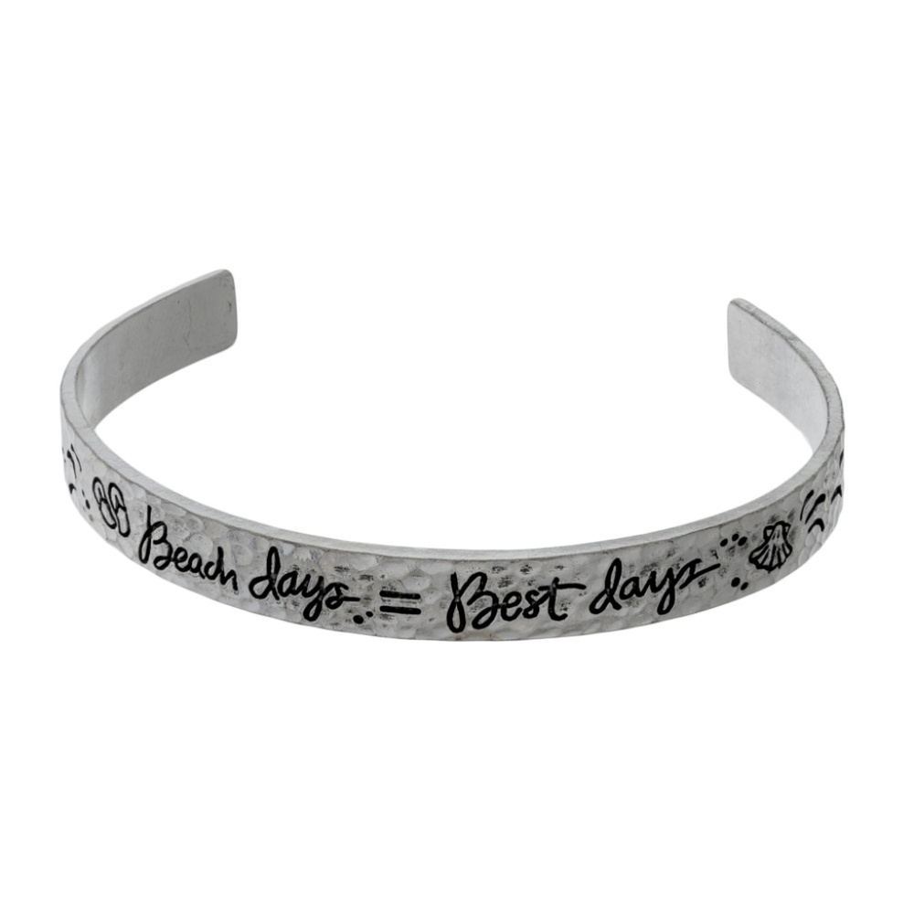 Hammered Beach Times Cuff Bracelet